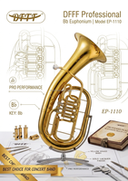 Factory Wholesale Chinese Euphonium Instruments with Bb Tone