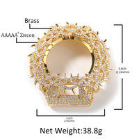 Lunette octogonale de luxe pour montre, accessoire de bijouterie, avec griffes, pour montre Casio GA6900, boîtier de montre en moissanite