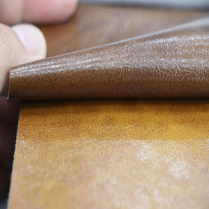 0,8mm Retro Rexine cuero aceite cera piel estilo Vintage Pvc cuero sintético para sofá muebles silla tela de cuero de imitación - Product Image 5