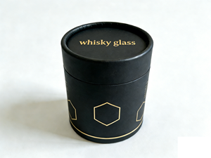 Valentine's Day <b>gift</b> Durable Round Paper Cylinder Packaging <b>Box</b> for Whisky Glass - <b>Black</b> Luxury barware Container - Product Image 3