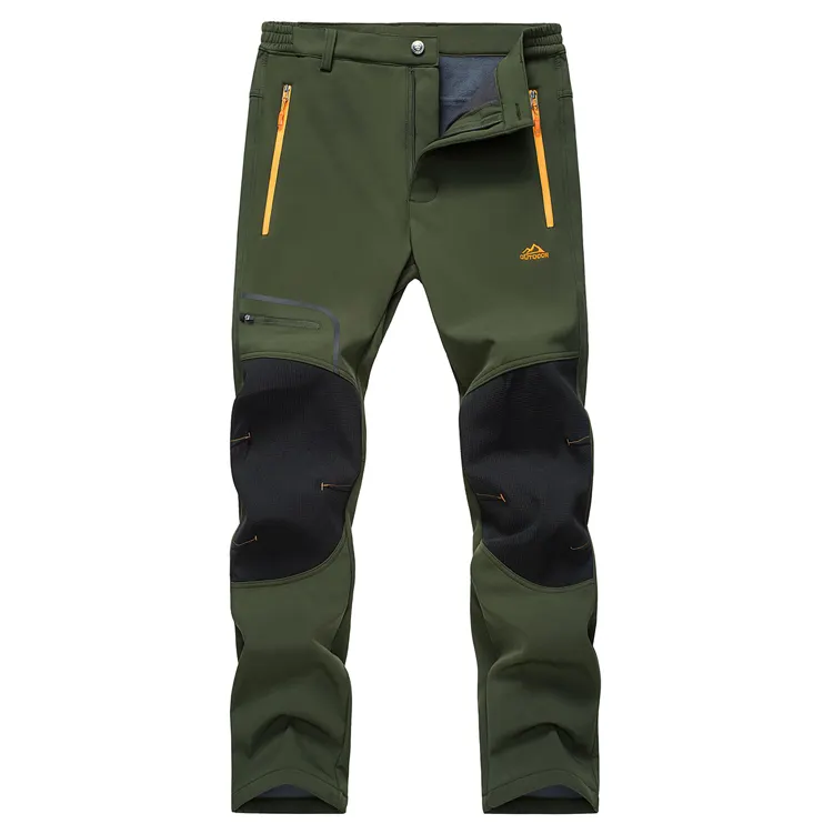 Pantalons pour hommes pantalons de ski d'hiver pantalons imperméables thermiques chauds pour hommes pantalons doublés en polaire pantalons de travail de montagne de randonnée en plein air