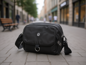 Crossbody <b>Bag</b> Microfiber Synthetic <b>Leather</b> <b>Soft</b> Shell Zip Closure All Seasons Solid Logo Women's Chest <b>Bag</b> - Product Image 2