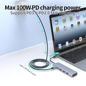 Hdtv 4k PD 100W <span class=keywords><strong>USB</strong></span>-<span class=keywords><strong>C</strong></span> truyền dữ liệu 1 loại <span class=keywords><strong>C</strong></span> <span class=keywords><strong>c</strong></span>ổng <span class=keywords><strong>USB</strong></span> <span class=keywords><strong>HUB</strong></span> <span class=keywords><strong>Multiport</strong></span> 6 trong 1 <span class=keywords><strong>USB</strong></span> <span class=keywords><strong>C</strong></span> <span class=keywords><strong>HUB</strong></span> - Product Image 6