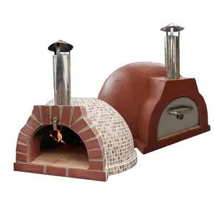 Penjualan Laris Taman Luar Ruangan 13 Inci Pembakaran Kayu Berdiri Bebas Pizza Oven Perapian Kayu Palet Pizza Oven