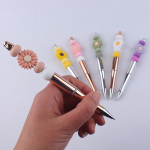 2024 sıcak satış ürünleri BPA ücretsiz odak dekoratif boncuklar silikon diy kalemler boncuklu karikatür silikon boncuk kalem yapımı için - Product Image 4