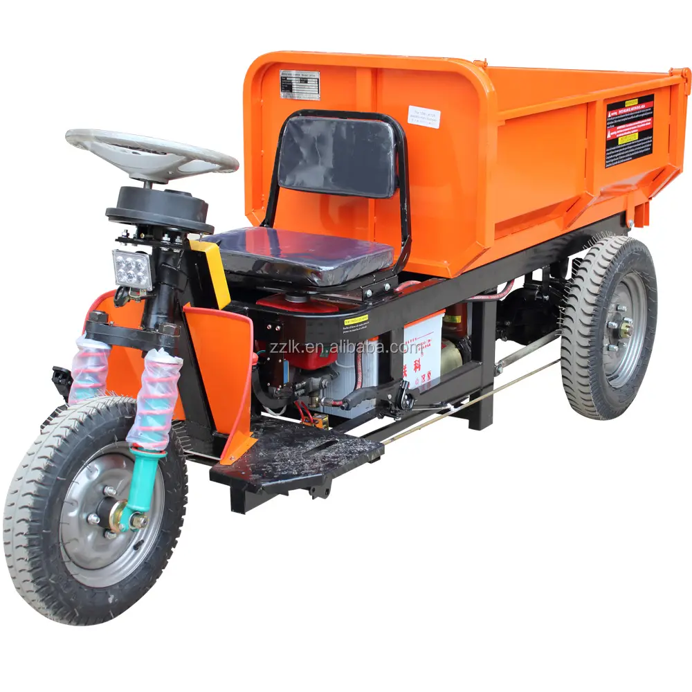 نقل عمود الإدارة ، دراجة ثلاثية العجلات دراجة كهربائية/شاحنة قلابة صغيرة 500 كجم/trike البضائع المستخدمة في التعدين
