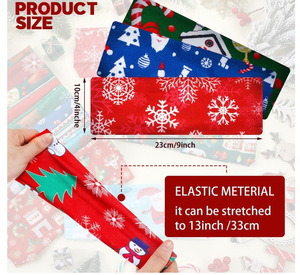 Tùy Chỉnh Giáng Sinh Tập Thể Dục Phụ Nữ Người Đàn Ông Retro Không Trượt Mồ Hôi Ban Nhạc Chạy Headband Đàn Hồi Neon Sweatbands Trang Phục Đi Xe Đạp Yoga - Product Image 2