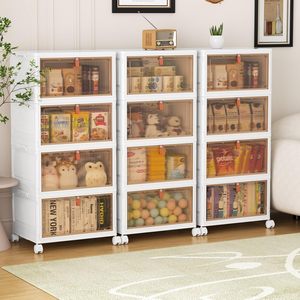 Contenedores de Almacenamiento Apilables de Plástico PP+PET con Tapa, Capacidad de 32QT, Diseño Plegable, Organizador Multifuncional para Ropa - Product Image 3