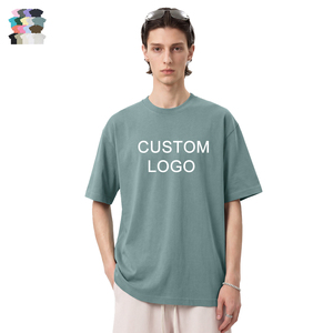 Men's <b>Plain</b> Cotton T-Shirt Short Sleeve O-Neck Oversized Fit Solid Color T Shirts Custom Logo Printing Embroidered <b>Tshirt</b> - Product Image 1