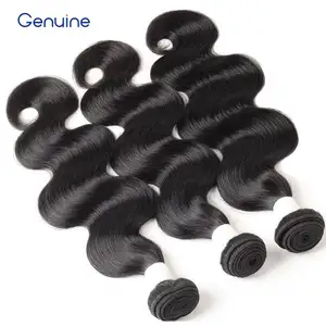 Extensiones de cabello humano brasileño virgen, mechones de pelo negro natural, ondulado, 100% sin procesar, barato