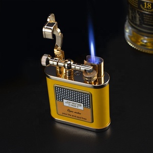 Jifeng JF-110N màu vàng thiết kế in ấn Refill gas ngọn đuốc duy nhất tùy chỉnh kim loại xì gà nhẹ hơn cho Câu lạc bộ xì gà - Product Image 3