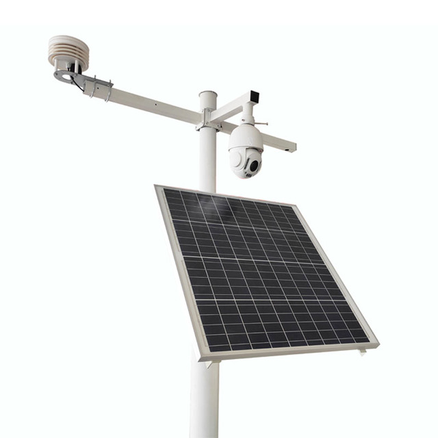 Outdoor Security Camera 12v Pole Mounted Industrial Solar System Kit Cctv Camera System for Farm