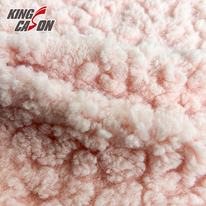 Kingcason Service de qualité Doux pour la peau Mode 100% Polyester Anti-pilule Rose Popcorn Tissu de lapin solide pour la literie - Product Image 4