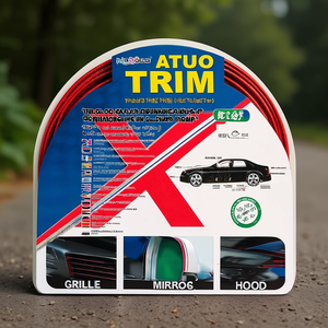 Atuo Trim Red 6M Car Styling <b>Strip</b> With Adhesive Back For Grille Mirror Hood - Product Image 3