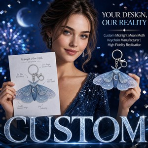 <span class=keywords><strong>Porte</strong></span>-clés Mascotte Peluche Personnalisée Papillon de Nuit, Cadeau Promotionnel du Nouvel An, Logo CPC, Cadeau de Fêtes Saisonnier, Jouet Doux OEM ODM - Product Image 1