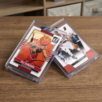 MOUJACK 35PT Porte-cartes magnétique transparent en PS avec protection UV One Touch, certifié CE, 73x110x1mm, logo personnalisé, cartes de baseball