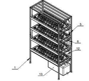 <span class=keywords><strong>Petite</strong></span> serre verticale complète avec système hydroponique avec support de culture pour l'ensemencement de laitue en intérieur - Product Image 1