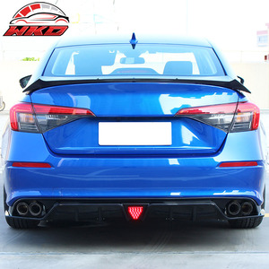 เหมาะสำหรับ Civic EX/Touring/Si ปี 22-26  ลิ้นกันชนหลังลายคาร์บอนไฟเบอร์ พร้อมปลายท่อไอเสีย อะไหล่รถยนต์ อุปกรณ์ตกแต่งรถยนต์ - Product Image 6