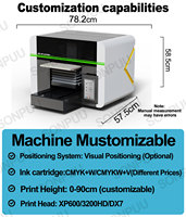 Impresora de Inyección de Tinta UV SONPUU A3 XP600/I3200/DX7 de Alta Definición, Automática, de Tamaño Pequeño, para Tarjetas/Cilindros, Textura 3D de Huevo Flexible, Carcasas de Teléfono
