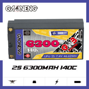GNB GAONENG 6300MAH 2 S 7,4 V 140C Short Shorty Pack 5,0mm Bullet Hard Case RC LiPo Batería <span class=keywords><strong>1</strong></span>:<span class=keywords><strong>10</strong></span> <span class=keywords><strong>1</strong></span>:12 Escala RC Race Car - Product Image 2