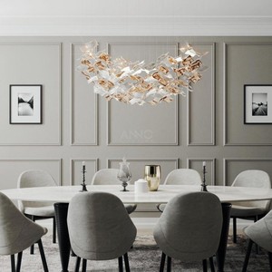 ANNO tùy chỉnh lớn Mặt dây chuyền thủy tinh đèn chùm thiết kế miễn phí biệt thự đèn chùm ánh sáng - Product Image 4