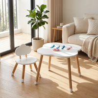 Ensemble table et chaise d'étude pour enfants en bois durable, écologique et moderne, pour l'école et la maternelle
