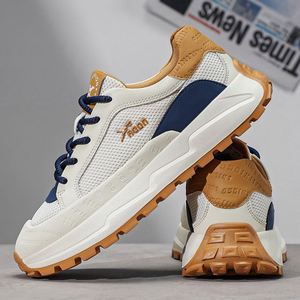 Zapatos Deportivos Transpirables de Malla para Hombre, Ligeros, con Amortiguación, Suela de Goma Antideslizante, Logotipo Bordado, Primavera - Product Image 1
