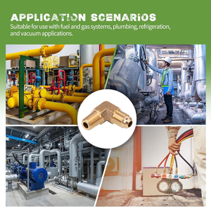 Latón 90 °   Adaptador de Codo Flare X Macho SAE 1/8"-3/4" con Rosca UNF <span class=keywords><strong>para</strong></span> Sistemas de Refrigeración y <span class=keywords><strong>Gas</strong></span> - Product Image 6