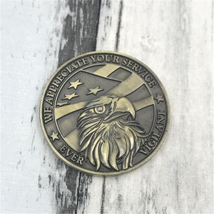 Pièce de monnaie commémorative personnalisée en alliage de zinc avec motif d'aigle en relief, souvenir touristique, cadeau - Product Image 2