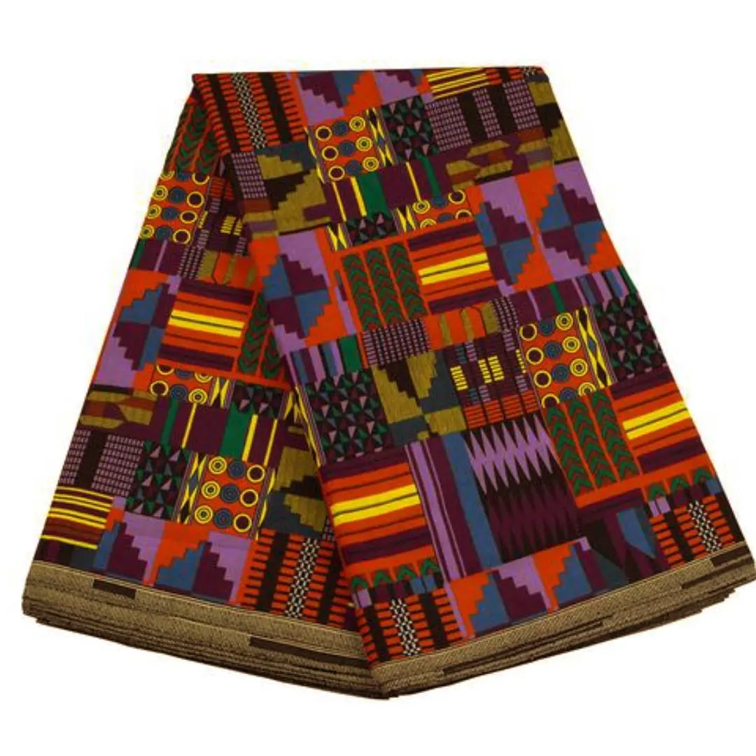 Sampel gratis dalam stok nyaman terlaris gaun 46baati 100% katun 100 desain warna katun untuk kain Afrika