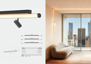 Минималистичный светодиодный трековый светильник настенный в скандинавском стиле, диммируемый, 1м, 2м, 3м, 2700K-6000K, для декора гостиной, спальни, офиса, длинный трубчатый потолочный светильник - Product Image 2