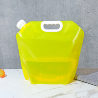 Pochettes souples transparentes personnalisées avec logo imprimé, qualité alimentaire, pour boissons et liquides, pliables, portables, avec bec verseur, sacs à eau – 1L, 2.5L, 5L, 10L