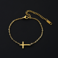 Bracelet Ywyougang 4 couleurs à maillons plats, chaîne perlée délicate avec fermoir mousqueton, bijou de poignet empilable et tendance