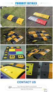 Barriere di traffico Premium giallo-nero gomma demolitore velocità dosso stradale per una maggiore sicurezza del traffico - Product Image 4