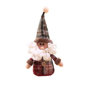 Bambola di natale di babbo natale buon natale cartone animato fiocchi di neve decorazioni scozzesi ornamenti di alce decorazioni per l'albero di natale regali natali - Product Image 6