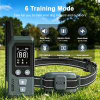 Neues Modell Anti-Bell Wasserdichtes Hundetrainingshalsband mit Piepton, Vibration, Schock, Sprachfunk, 300m 500m Elektrischer Zaun, Nylon, Edelstahl