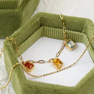 Xinfly 18k Gold Wholesale <b>Rainbow</b> Sapphire Double Link Chain <b>Bracelet</b> Trendy Natural Gemstone Charm for Weddings and Gifts - Product Image 4