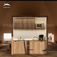 Hôtel de luxe en plein air resort personnalisé maisons bois toile glamping avec salle de bain safari lodge tentes