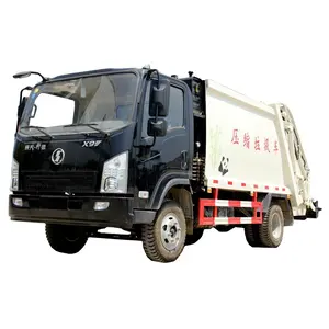 Camiones compactadores de basura de 12m3 y 15 toneladas, cargador trasero sin fugas, control remoto, lata de saneamiento, limpieza de camiones comprimidos