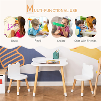 Ensemble table et chaises en bois pour enfants à prix abordable, table d'activités en bois pour enfants pour salle de jeux