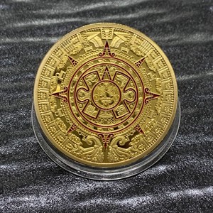 Moneda de Recuerdo de México, Calendario Maya Azteca, Arte, <span class=keywords><strong>Profecía</strong></span>, Cultura, Monedas de Oro Coleccionables - Product Image 1