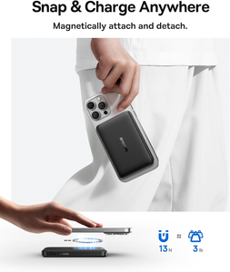 Batterie Externe Magnétique Sans Fil Baseus 10000mAh 22.5W Compatible avec iPhone <span class=keywords><strong>17</strong></span>/16/15/14/13 <span class=keywords><strong>Pro</strong></span>/<span class=keywords><strong>Pro</strong></span> Max Series - Product Image 5