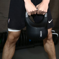 Kettlebell de musculation de haute qualité Vanbo VB6003 avec logo personnalisé, en fer + CPU, 10-30 kg, pour entraînement de force commercial