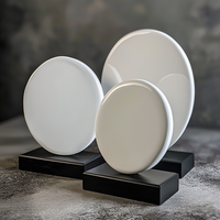 Plaque commémorative ovale vierge en céramique, tablette en porcelaine haute densité pour urne funéraire et commémoration