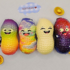 Playful Cartoon Peanut Squeeze <b>Toy</b> with Soft Squishy Feel Bright Birthday Gift Style for Stress Relief and <b>Desk</b> Fun - Product Image 1