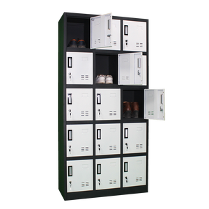 <span class=keywords><strong>Armoire</strong></span> de rangement moderne en acier à 15 portes pour salle de sport à domicile, école, chambre à coucher, entrepôts - Product Image 2