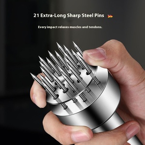 21 aiguilles tranchantes en acier inoxydable pour presse à hamburgers, attendrisseur, petit broyeur métallique pour steak, bœuf, <span class=keywords><strong>poulet</strong></span>, porc, pour piquer et attendrir - Product Image 3