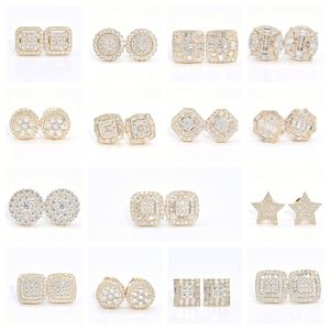 Vvs Moissanite Boucles d'oreilles Pass Diamond Tester Baguette Cut 10K 14K 18K Gold Fine Jewelry Boucles d'oreilles Stud - Product Image 3