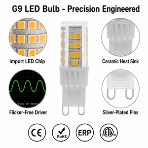 AWL High Quality 3.3W G9 LED 2700k-6000k 230V No Flicker SMD2835 360 Degree Led G9 <b>Bulbs</b> - Product Image 4
