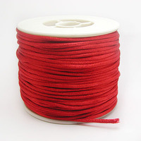 Cordon en satin de soie couleurs brillantes, vente en gros, bricolage, 1.5mm, pour la fabrication de bijoux